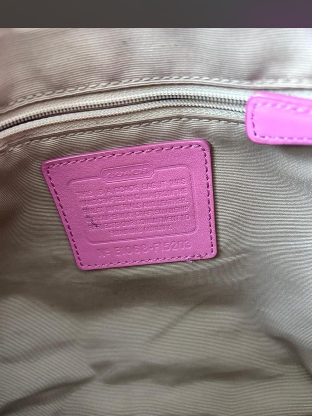 Coach Pink Signature Canvas Shoulder Bag with Floral Charm - Picture 6 of 6